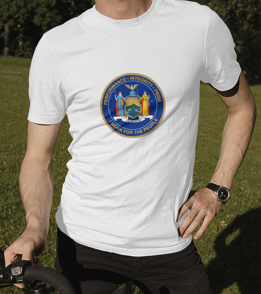 Performance Integrity Pride I Work For The People Andrew Cuomo White T-Shirt