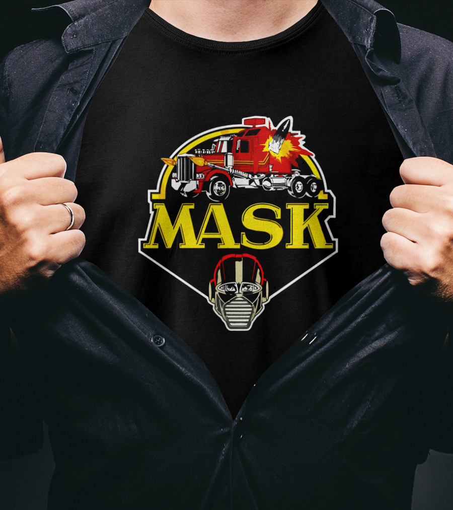 MASK Truck Explosion Face Mask T-Shirt