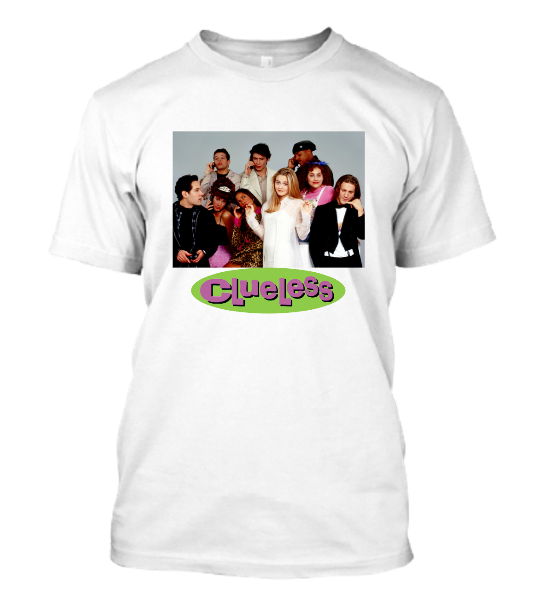 Clueless Cast Group Photo Paul Rudd Iconic 90s Movie Scene T-Shirt
