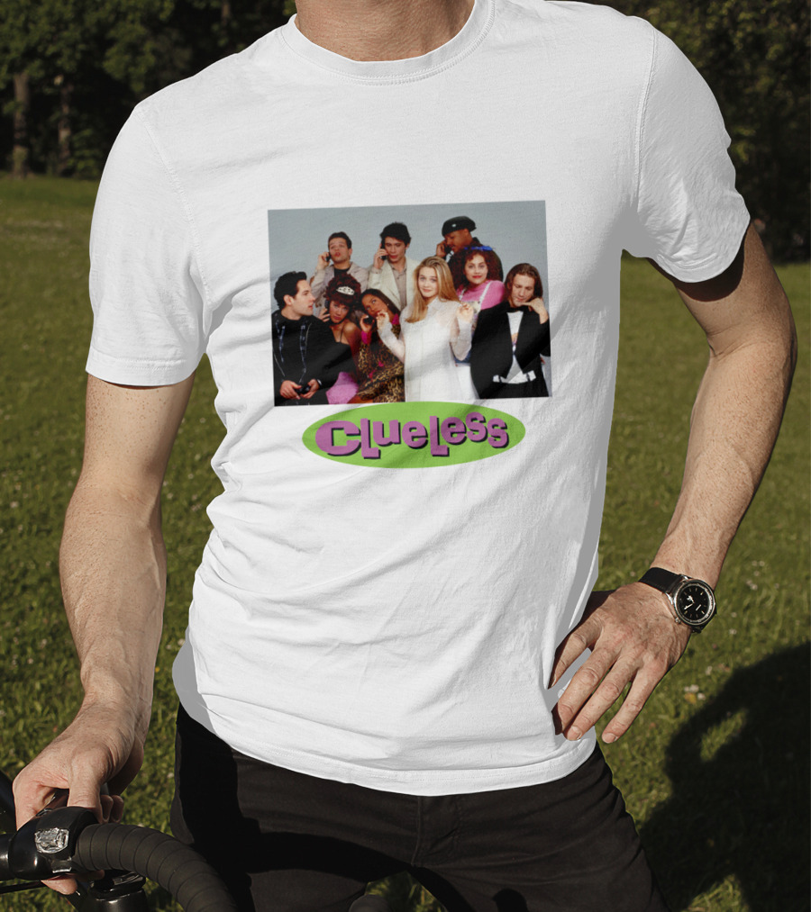 Clueless Cast Group Photo Paul Rudd Iconic 90s Movie Scene T-Shirt
