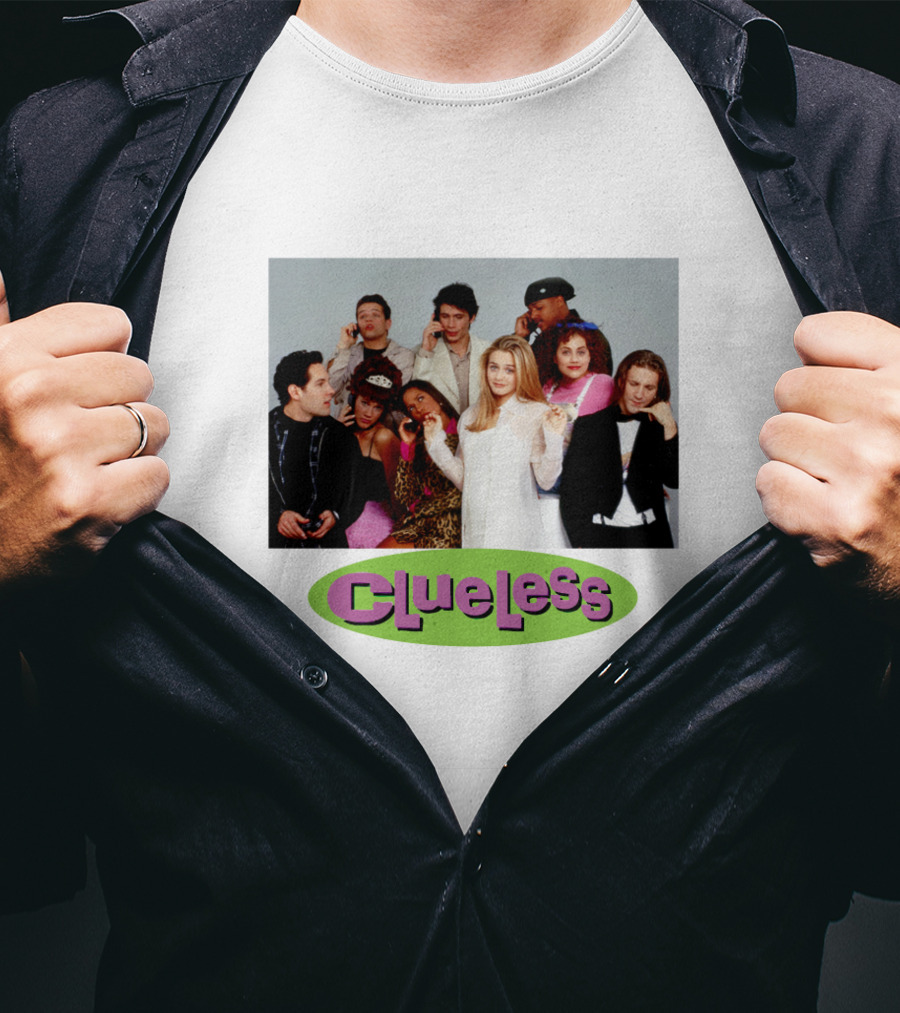 Clueless Cast Group Photo Paul Rudd Iconic 90s Movie Scene T-Shirt