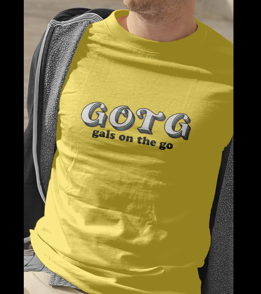 GOTG Gals On The Go Yellow Bold Text Merchandise T-Shirt