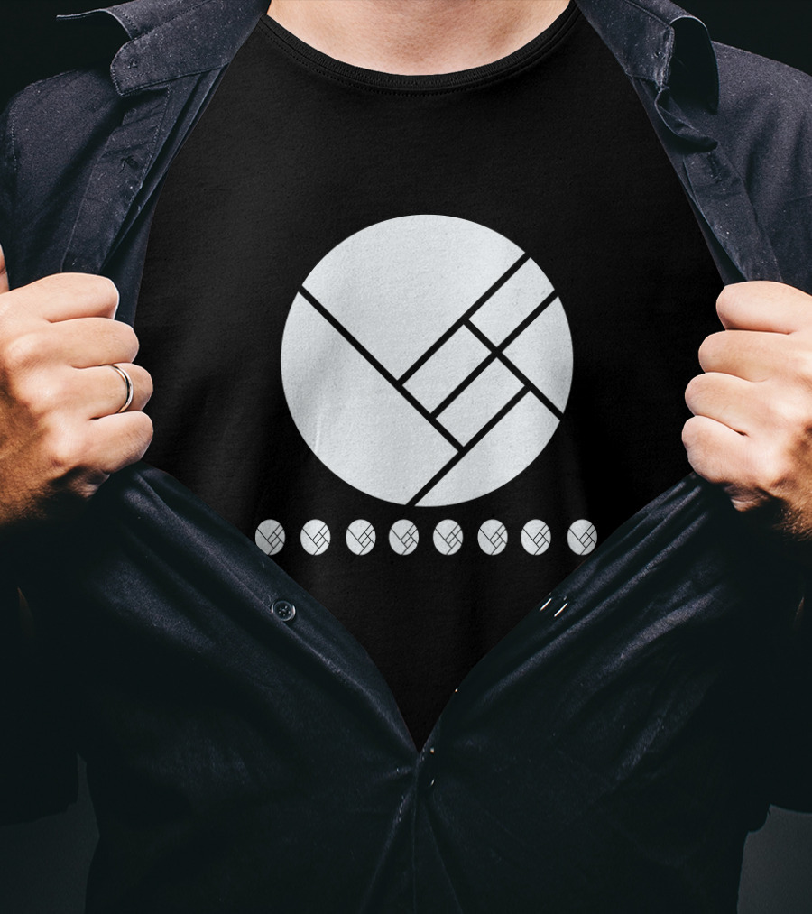 Herobust Geometric Circle And Seven Small Circles Symbol Merchandise T-Shirt