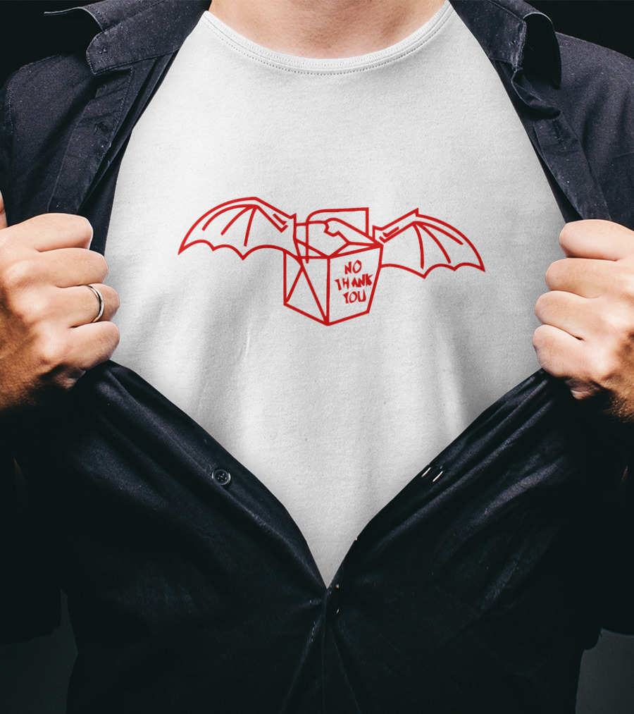 No Thank You Batwing Takeout Jess Sluder T-Shirt
