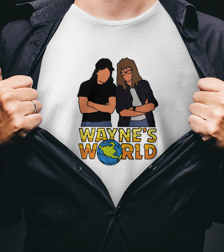 Wayne's World Duo With Earth T-Shirt