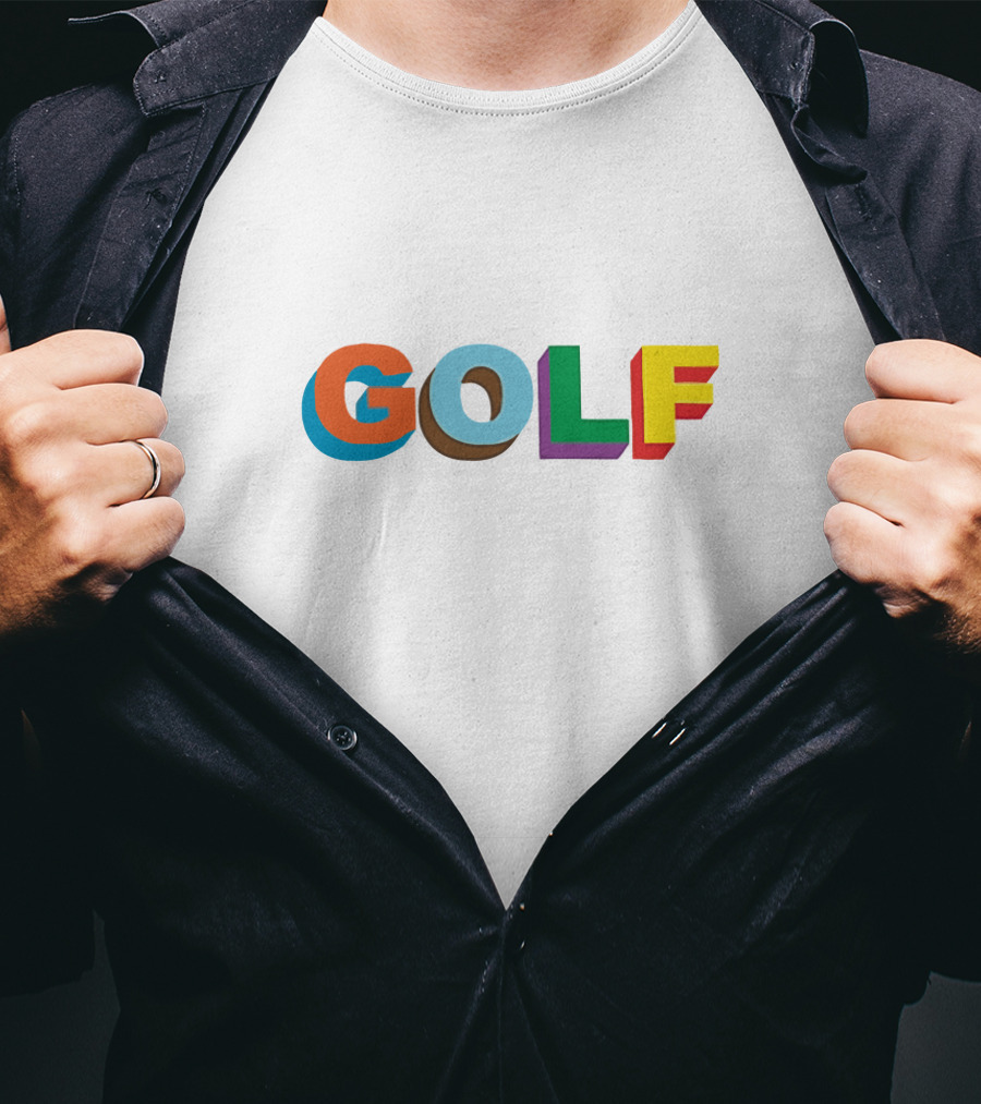 GOLF Colorful 3D Style Letters T-Shirt
