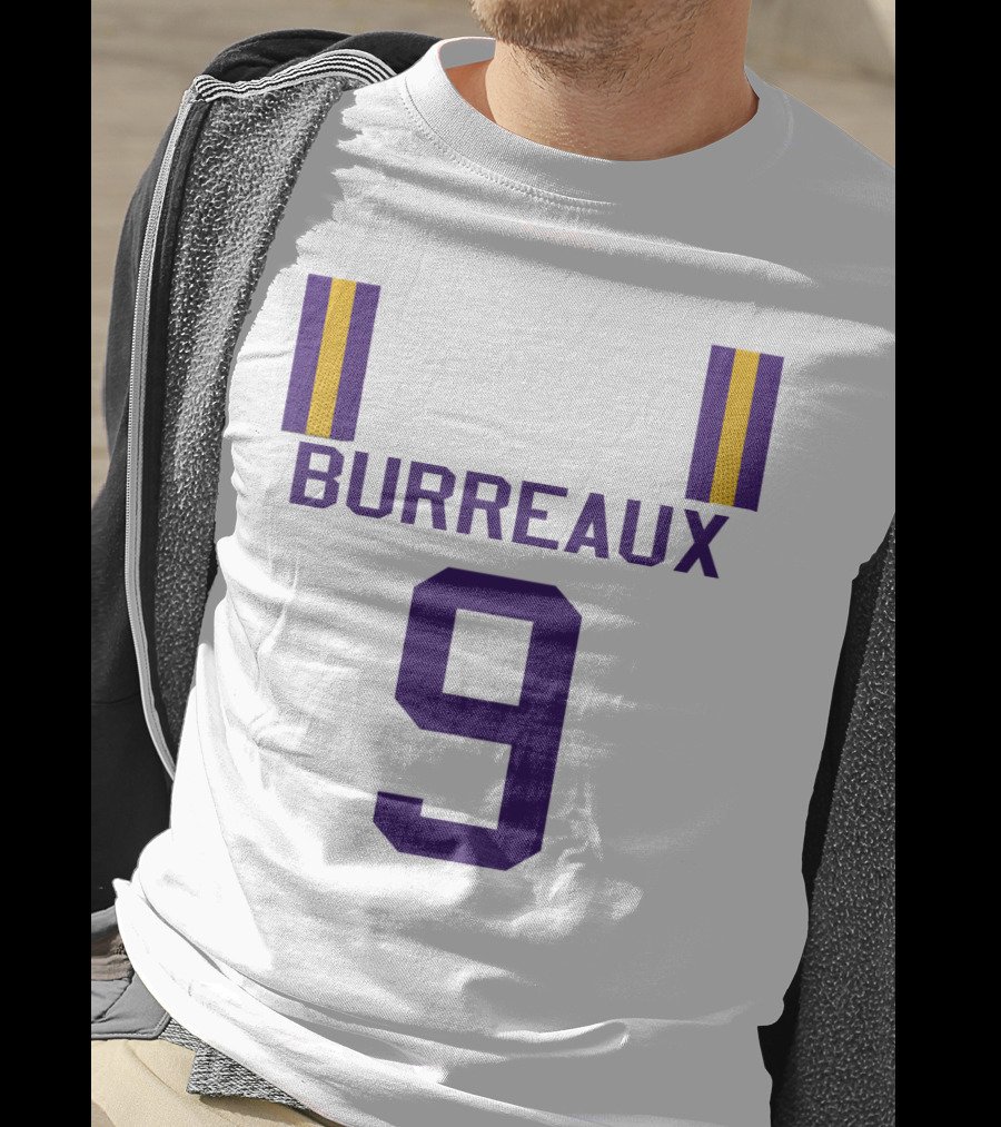 Burreaux 9 Purple And Gold Jersey T-Shirt