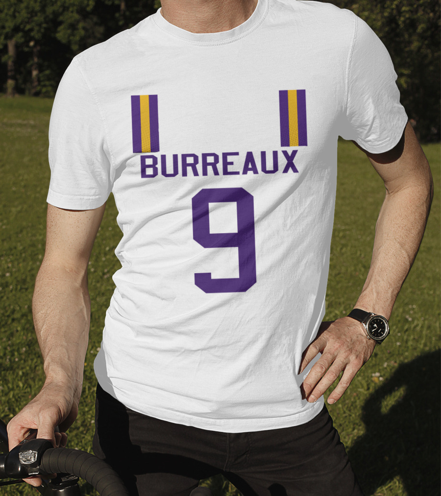 Burreaux 9 Purple And Gold Jersey T-Shirt