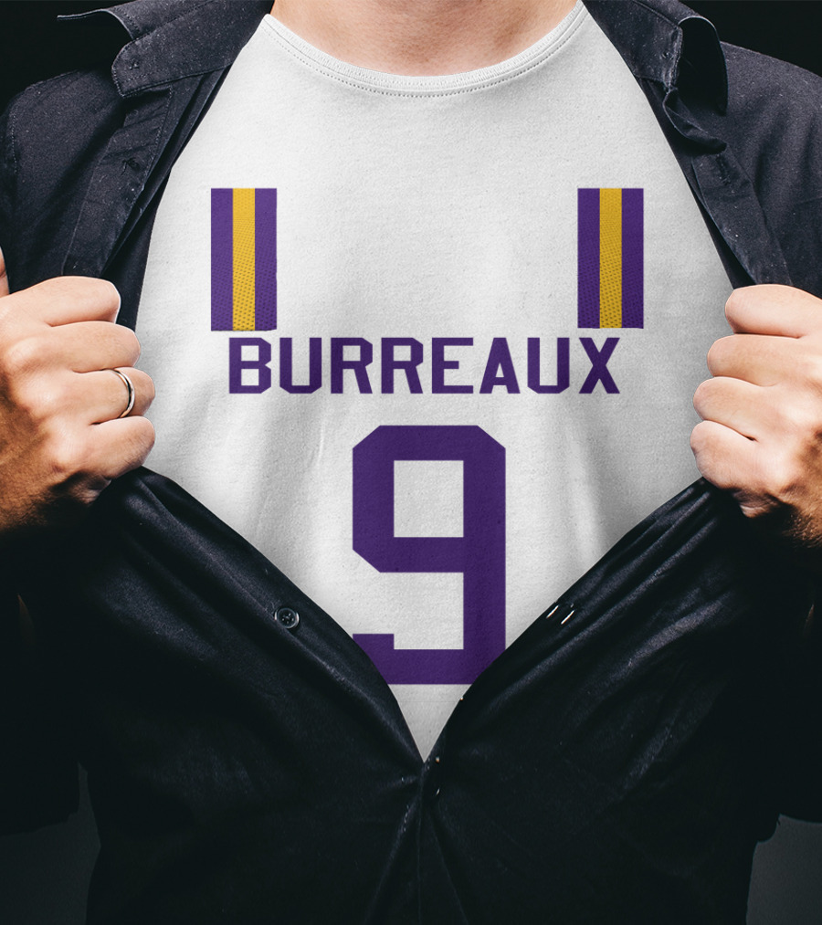 Burreaux 9 Purple And Gold Jersey T-Shirt