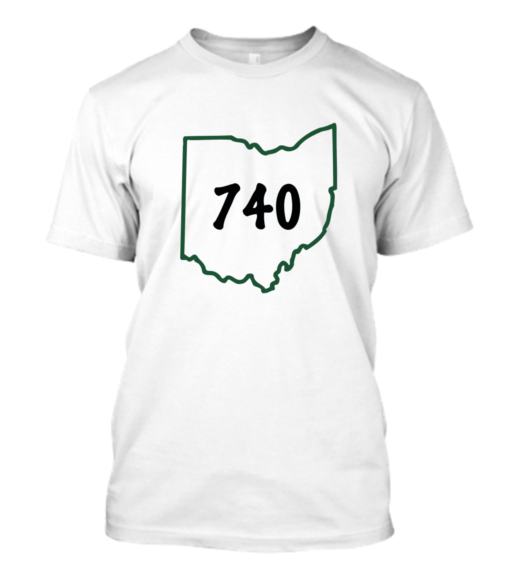740 Ohio Area Code Outline Map T-Shirt