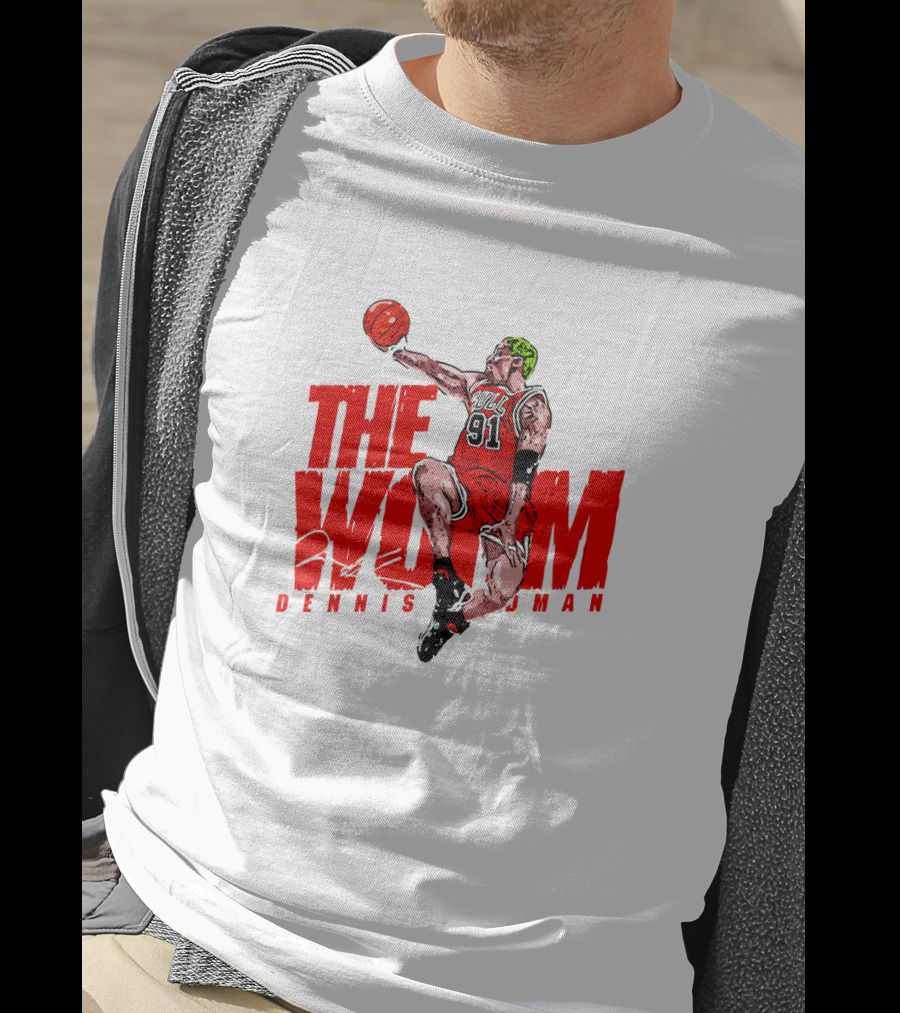 Dennis Rodman The Worm Chicago Bulls 91 Basketball T-Shirt