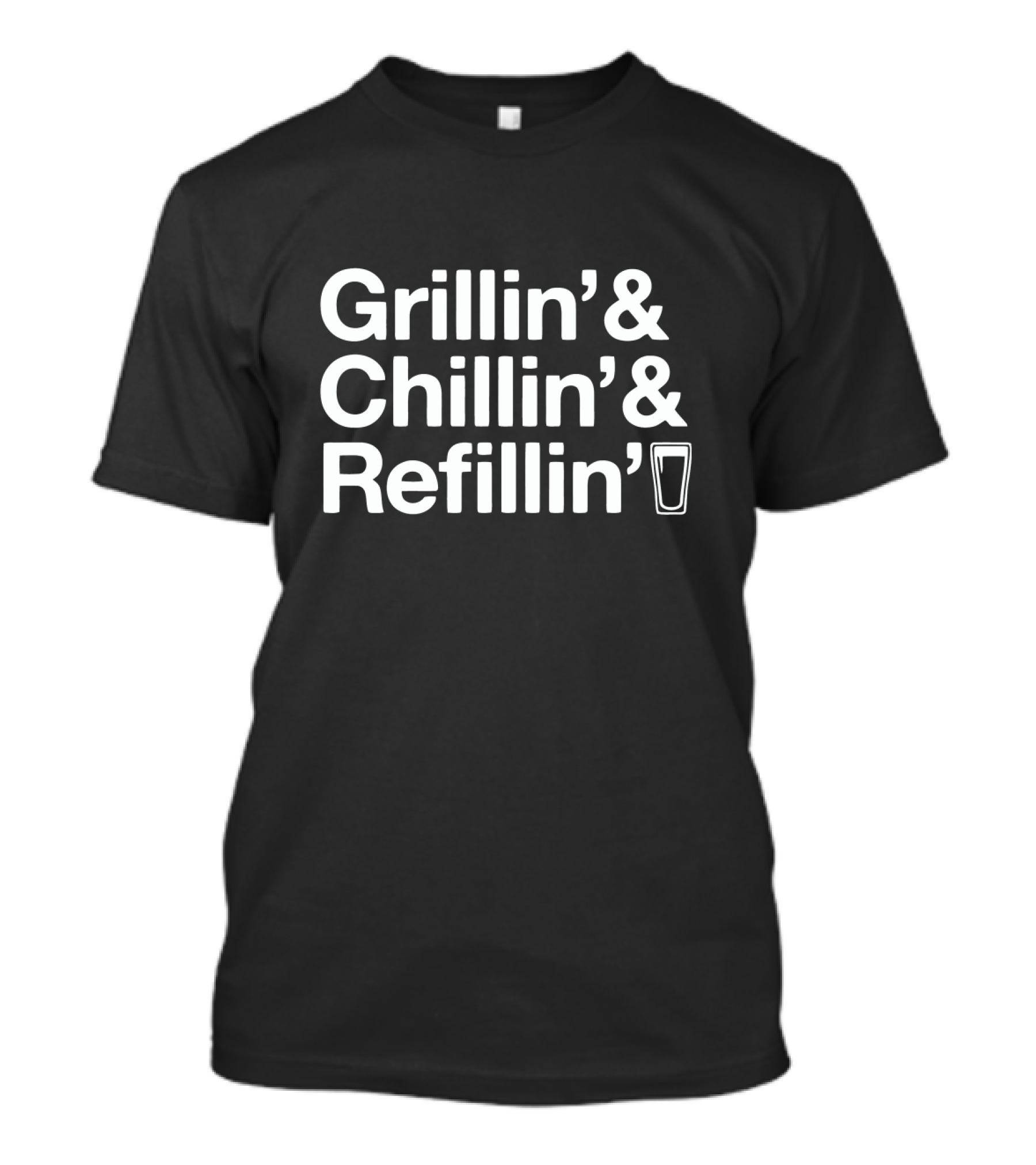 Grillin Chillin Refilling BBQ Beer Mug Fun Summer Cookout T-Shirt