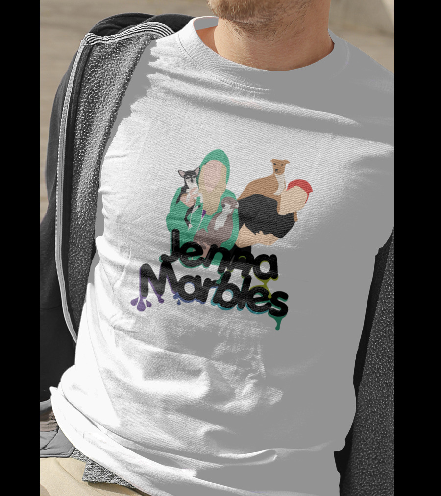 Jenna Marbles Merch Iconic Pet Silhouettes And Text T-Shirt