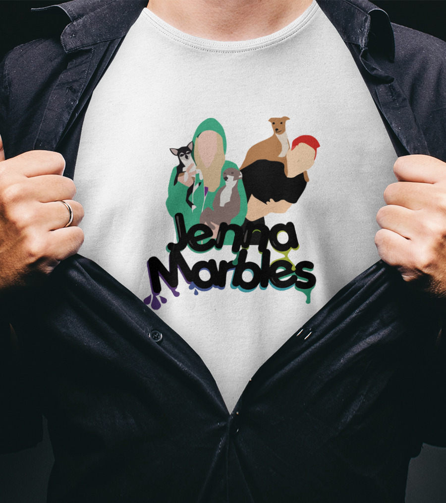 Jenna Marbles Merch Iconic Pet Silhouettes And Text T-Shirt