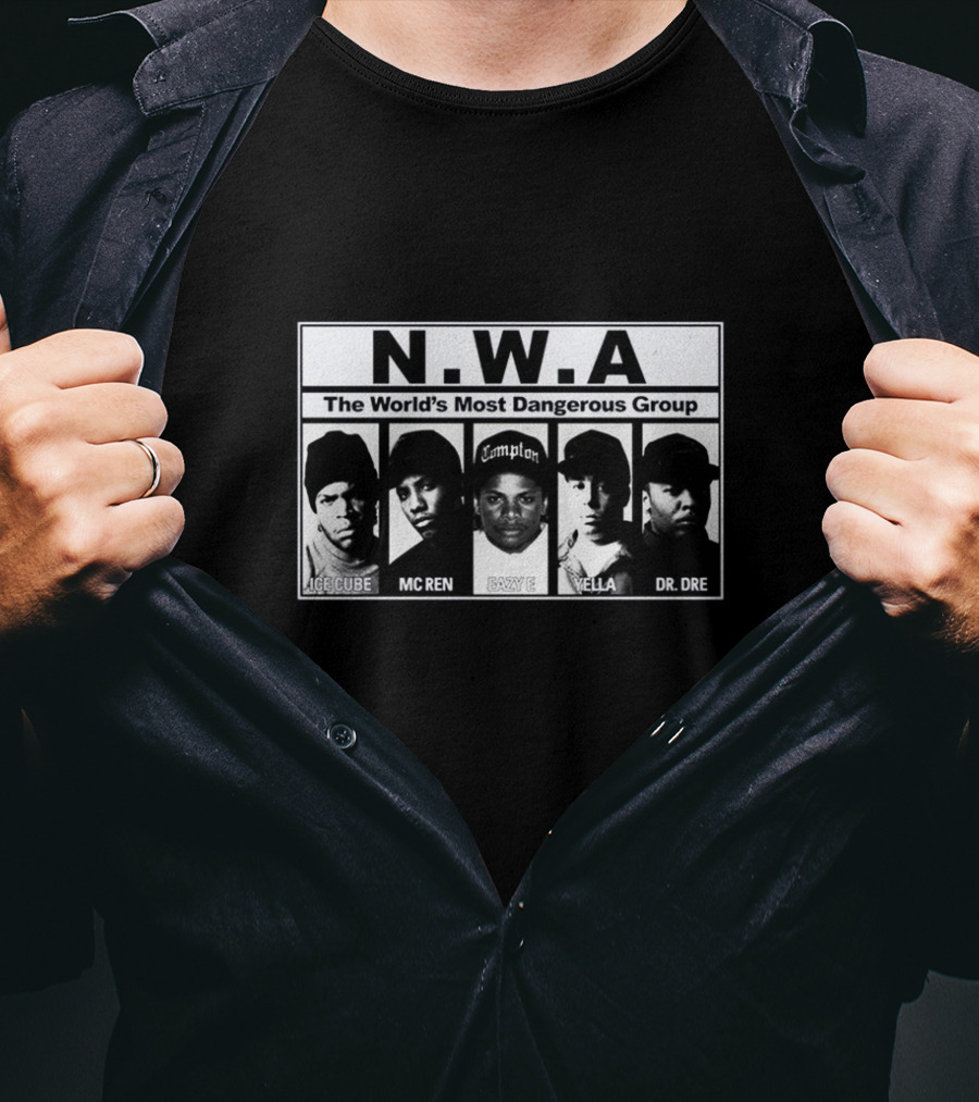 N.W.A The World's Most Dangerous Group Ice Cube MC Ren Eazy-E Yella Dr. Dre T-Shirt
