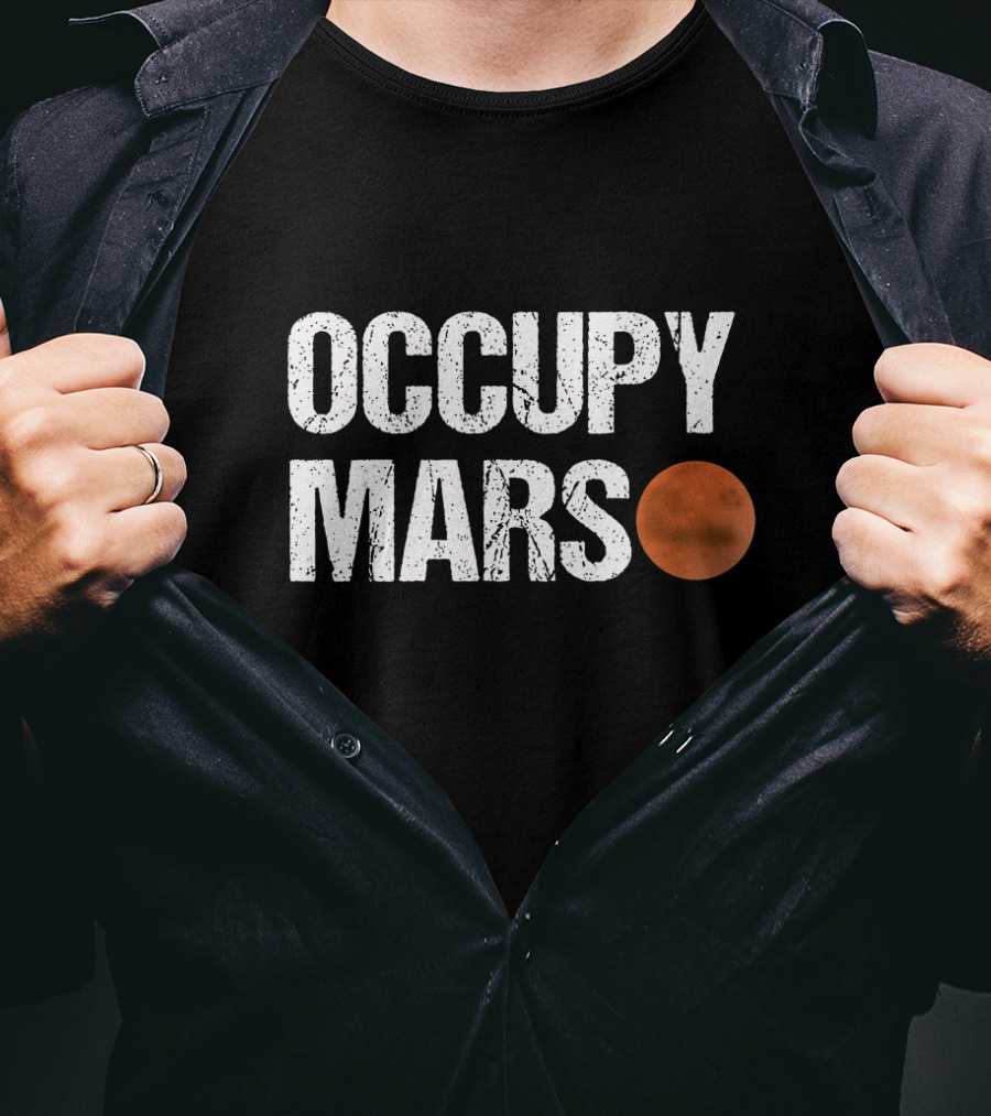 Elon Musk Occupy Mars Planet T-Shirt