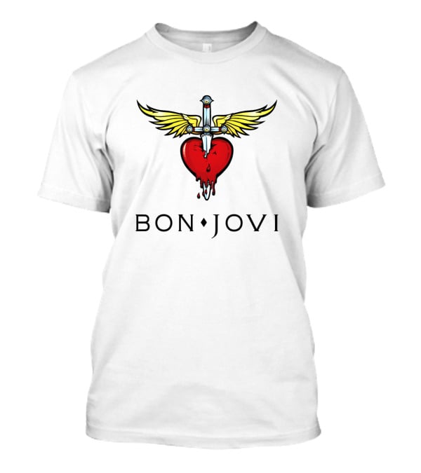 I Hate Jon Bovi Bon Jovi Heart And Dagger T-Shirt
