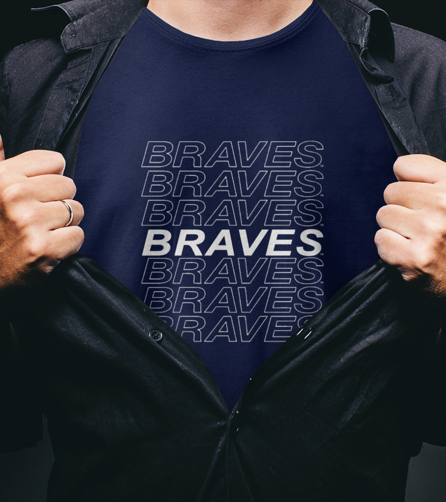 Atlanta Braves Stacked Text T-Shirt