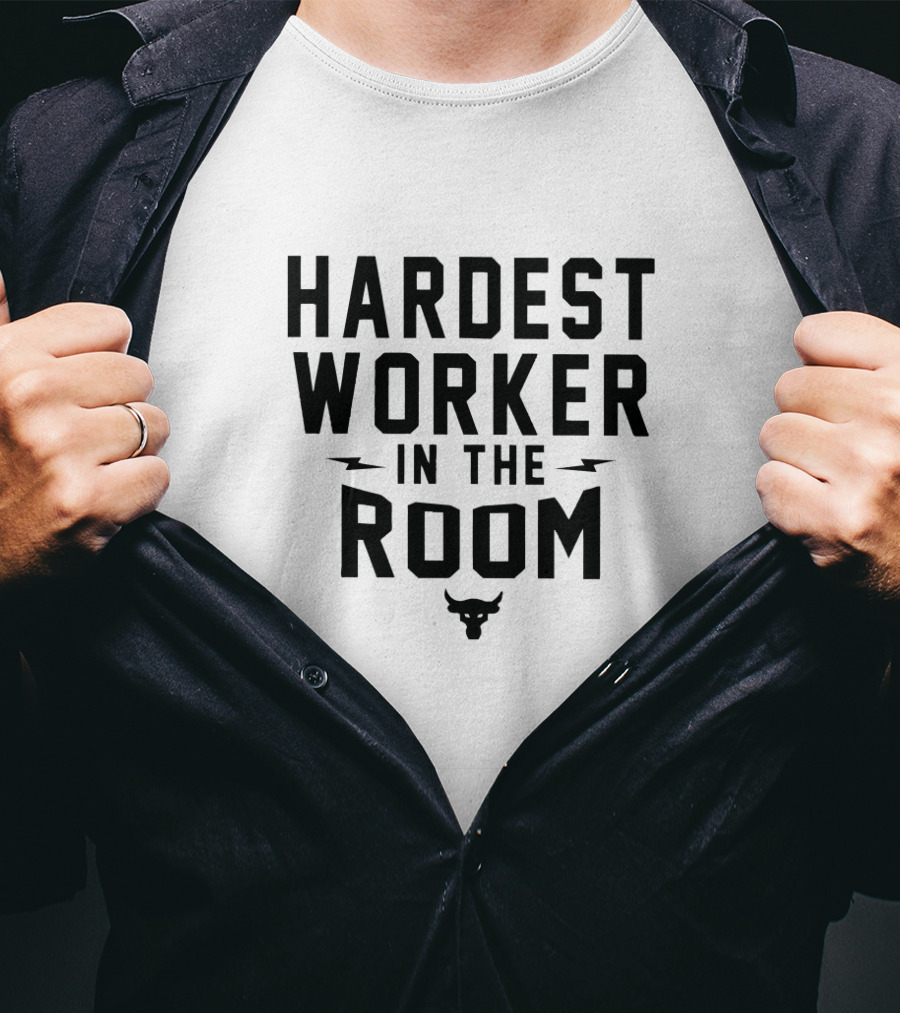 Hardest Worker In The Room Bull T-Shirt