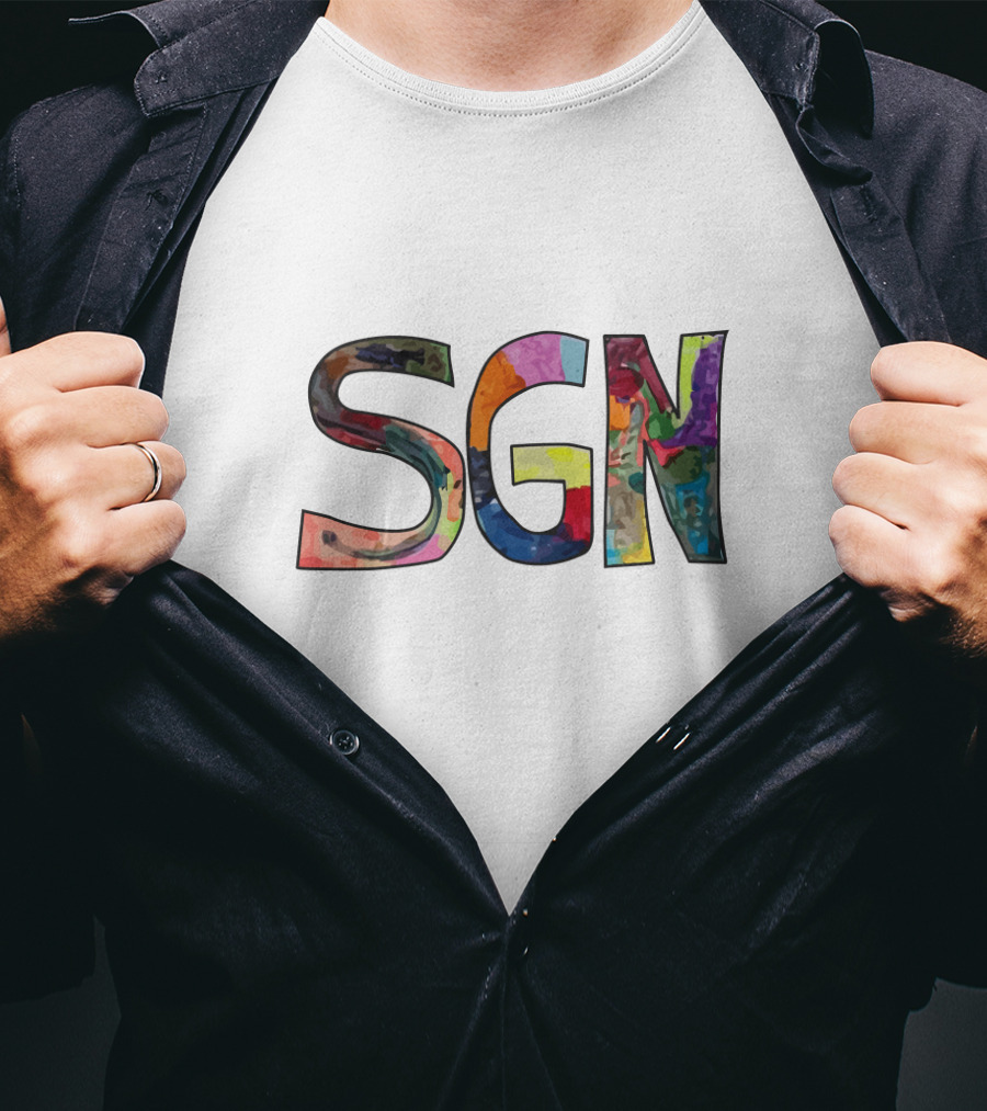 SGN Colorful Letters Merch T-Shirt