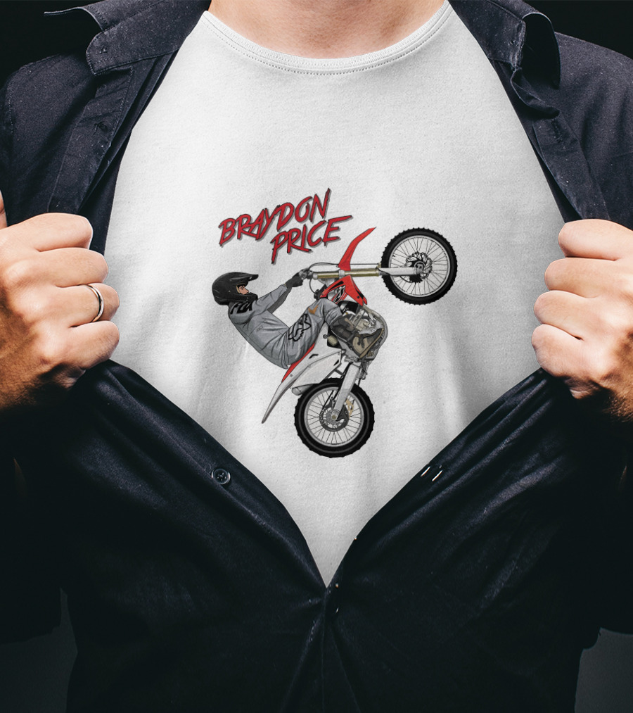 Braydon Price Motocross Stunt Rider Wheelie Bike T-Shirt