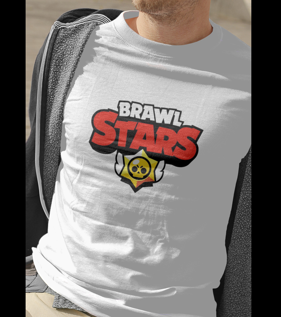 Brawl Stars Logo With Skull Winged Star T-Shirt