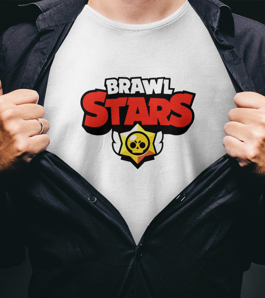Brawl Stars Logo With Skull Winged Star T-Shirt