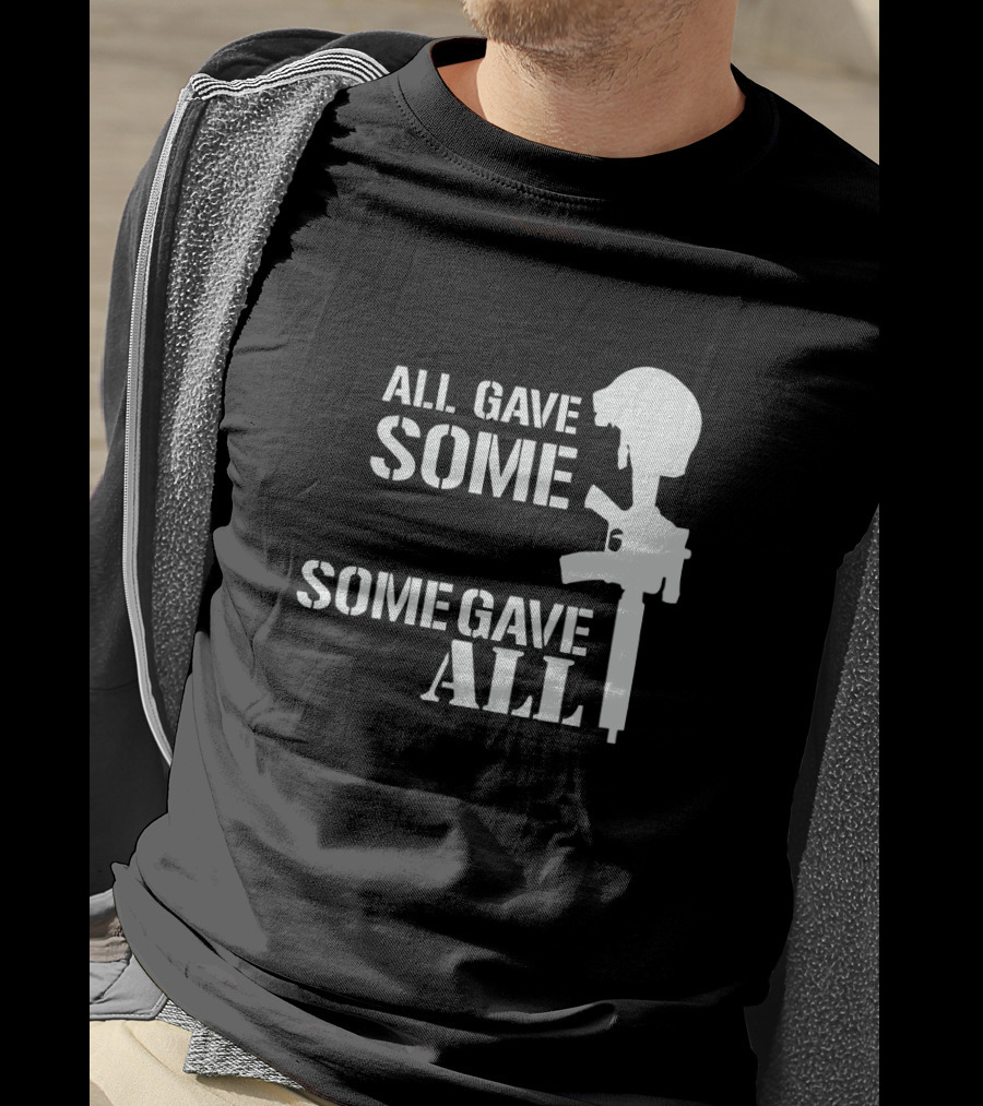 ALL GAVE SOME SOME GAVE ALL Memorial Rifle Helmet T-Shirt