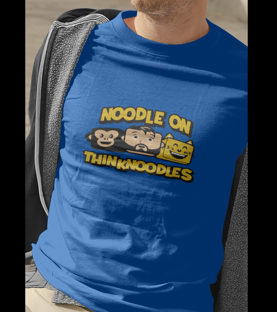 NOODLE ON THINKNOODLES Monkey Cat Icons T-Shirt