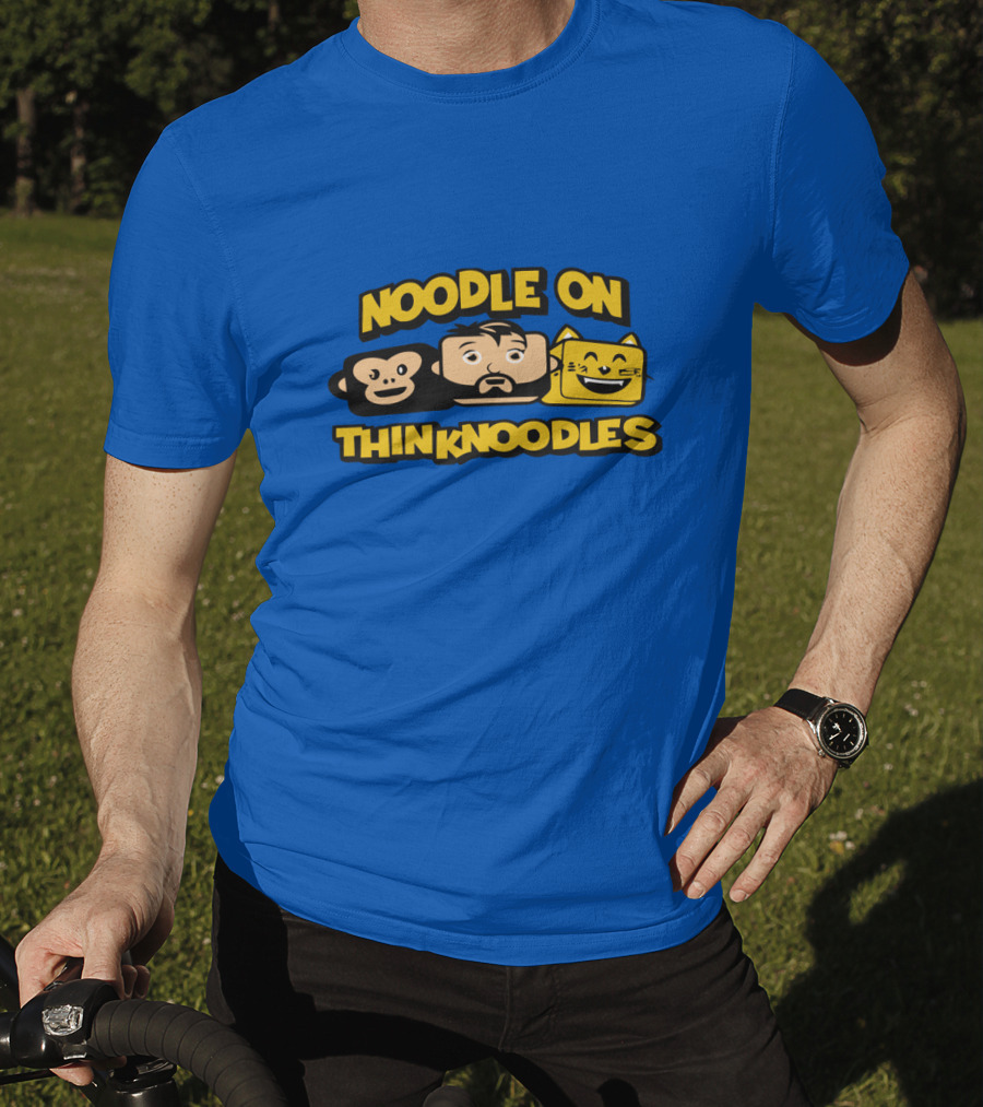 NOODLE ON THINKNOODLES Monkey Cat Icons T-Shirt