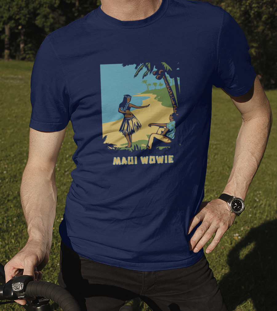 Maui Wowie Hula Beach Scene T-Shirt