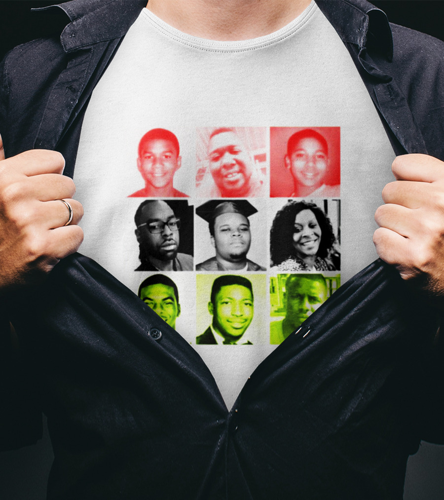 Black Victims Of Police Brutality Remembered In Powerful Collage T-Shirt