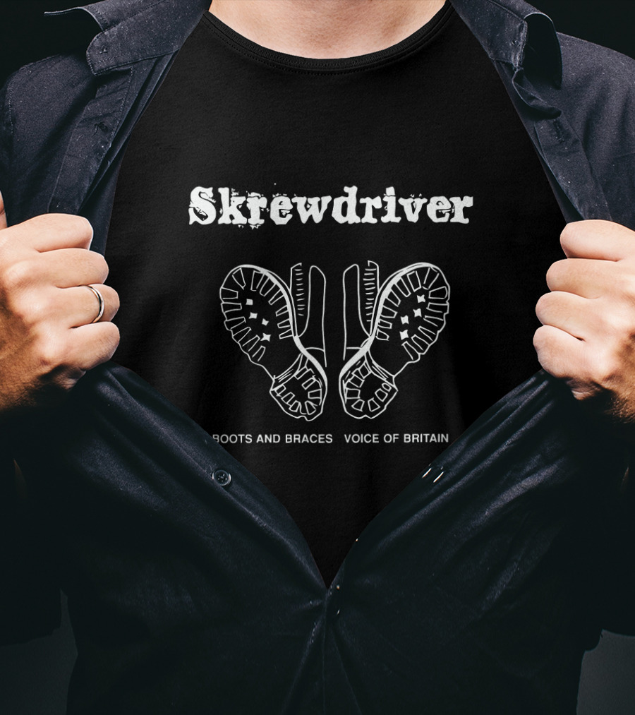Skrewdriver Boots And Braces Voice Of Britain T-Shirt