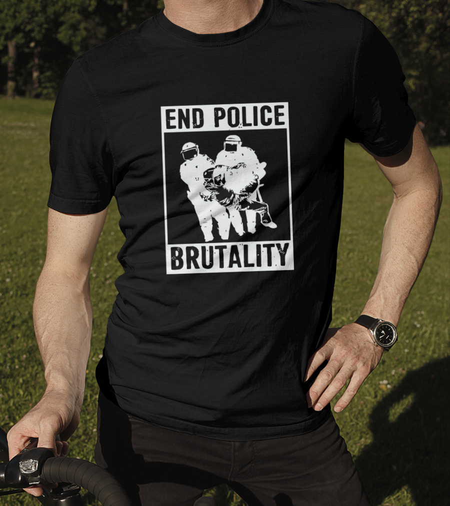 END POLICE BRUTALITY Riot Gear Image T-Shirt
