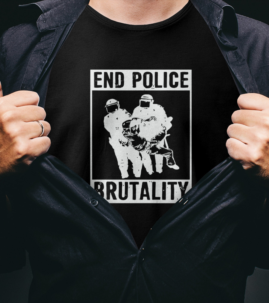 END POLICE BRUTALITY Riot Gear Image T-Shirt