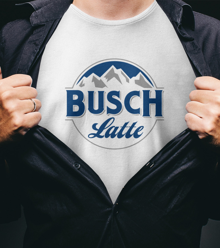 Busch Latte Parody Logo With Mountain T-Shirt