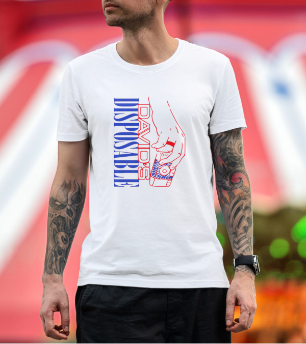 Premium T-Shirt: David's Disposable Camera Red and Blue Hand T-Shirt David's Disposable Camera Red and Blue Hand T-Shirt