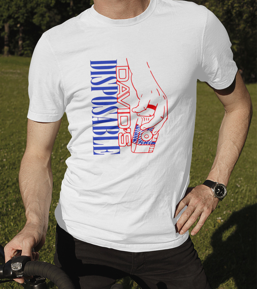 David's Disposable Camera Red And Blue Hand T-Shirt