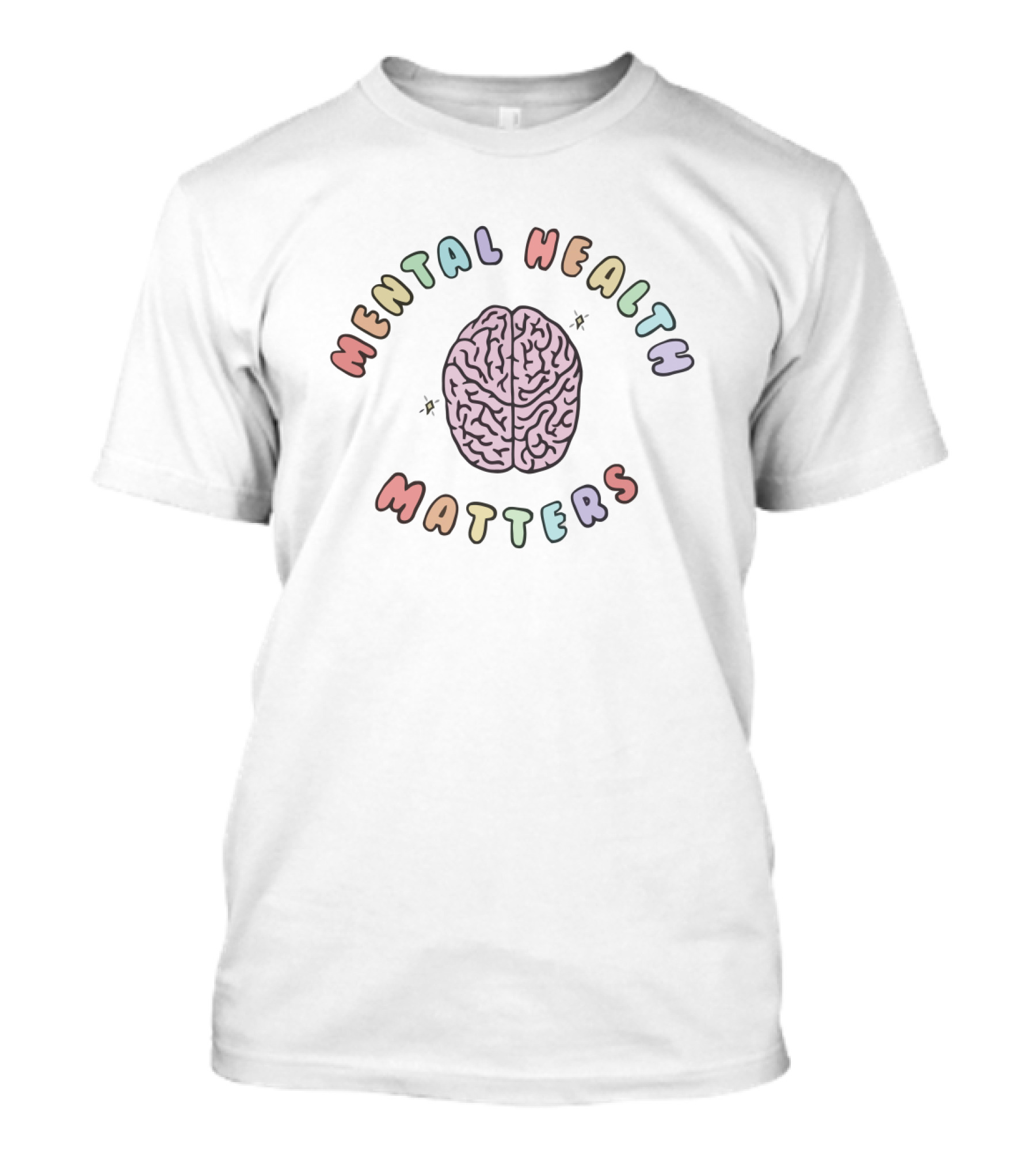 Mental Health Matters Pastel Brain T-Shirt