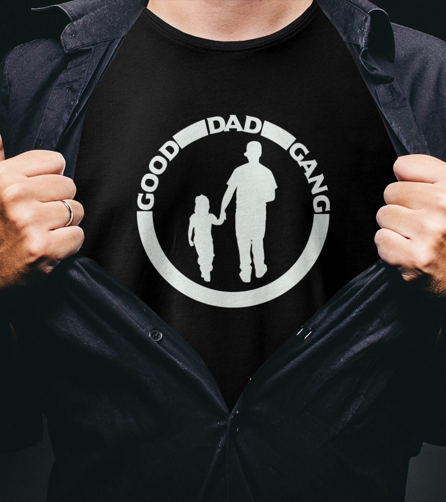 Good Dad Gang Circle Silhouette Father's Day T-Shirt