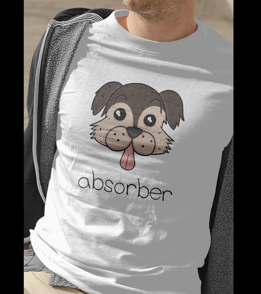 Absorber Dog Cartoon Illustration Image T-Shirt