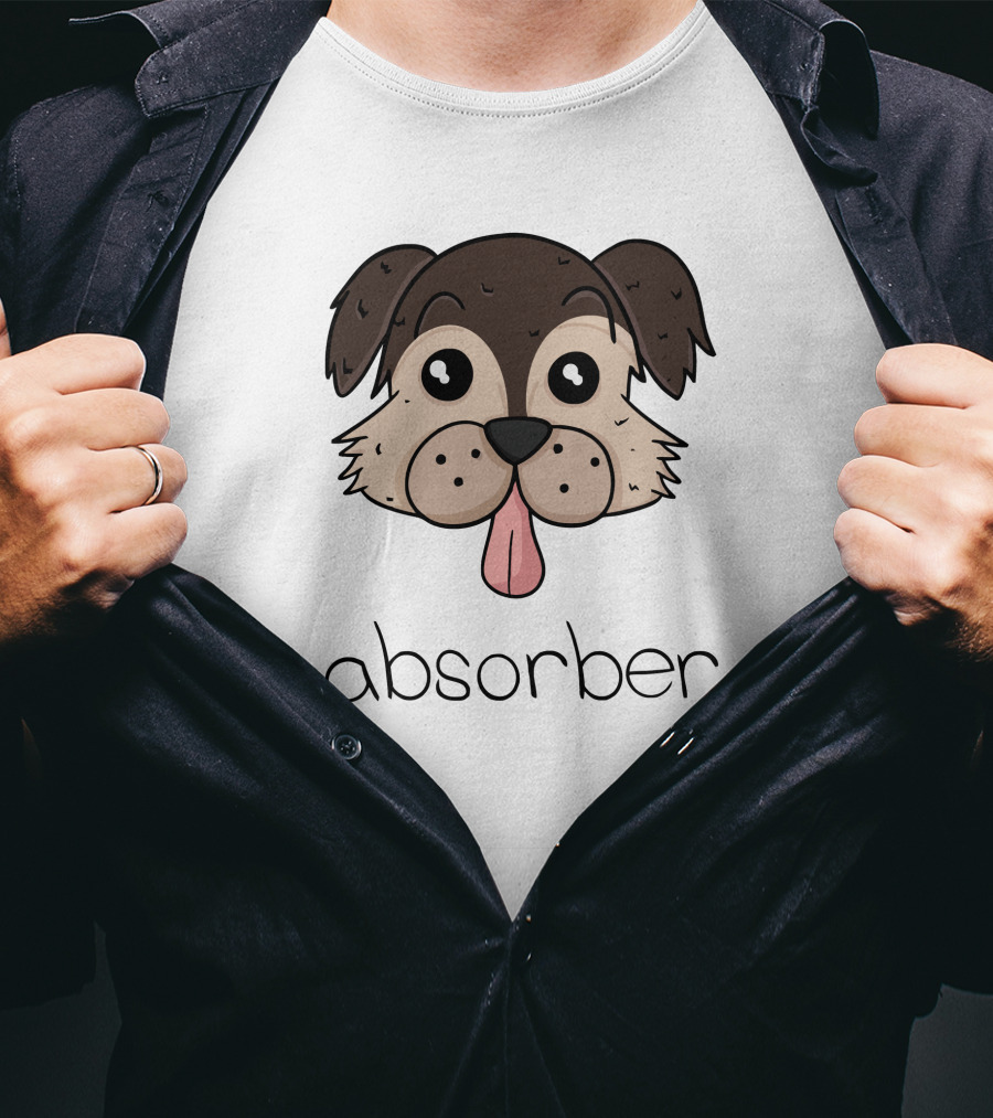 Absorber Dog Cartoon Illustration Image T-Shirt