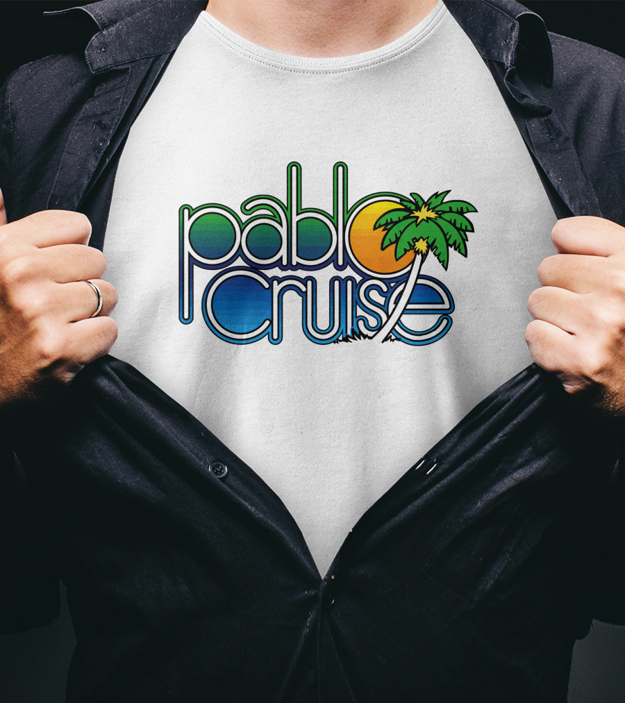 Pablo Cruise Logo Palm Tree Sun T-Shirt