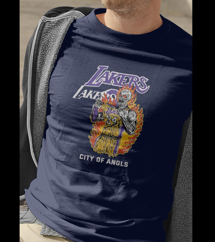 Lakers Flames City Of Angels T-Shirt