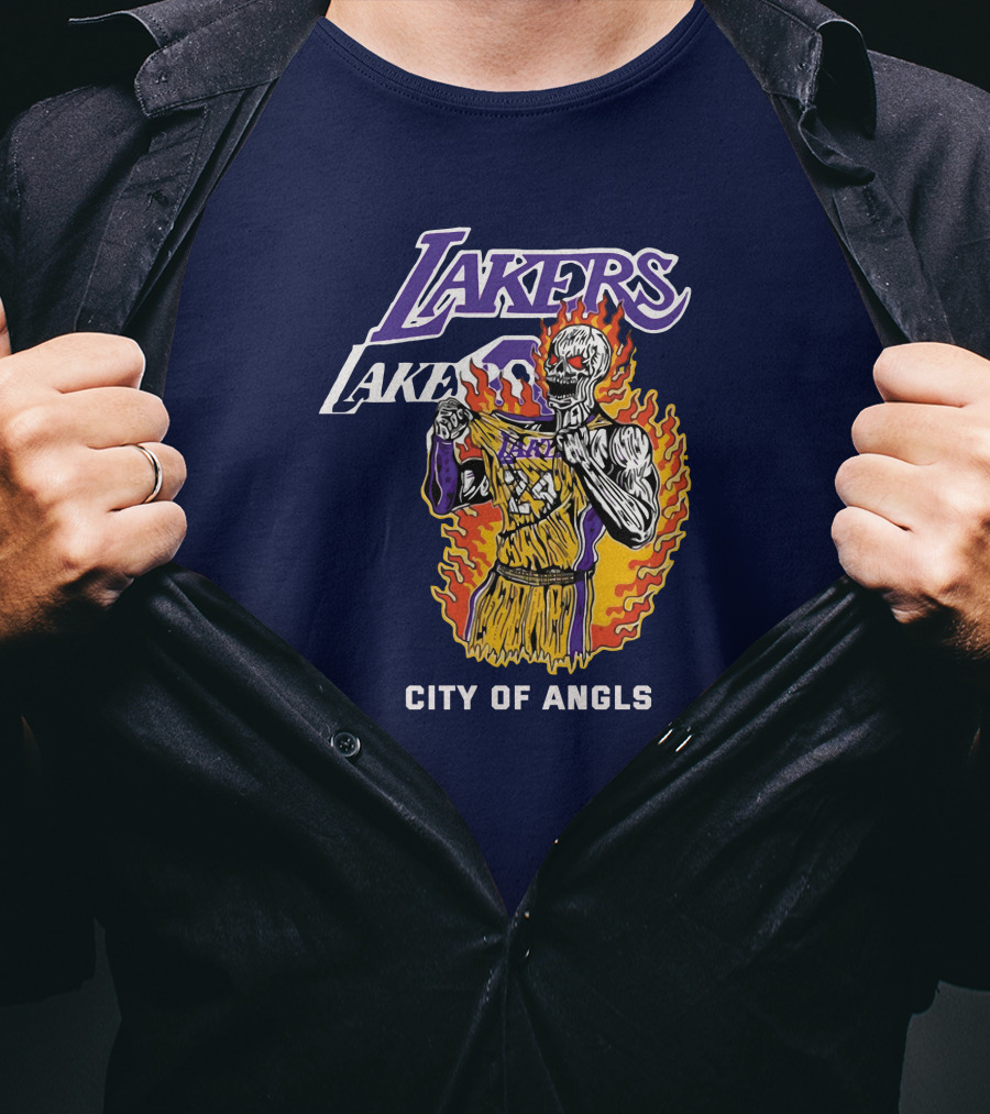 Lakers Flames City Of Angels T-Shirt