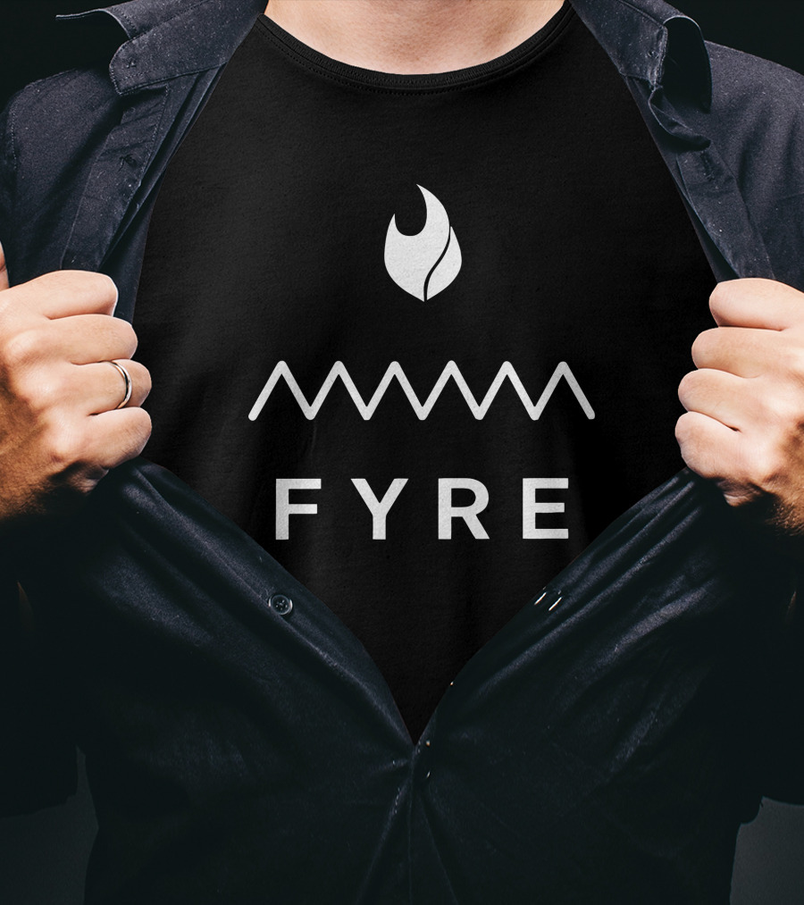 FYRE Festival Logo With Flame Icon T-Shirt