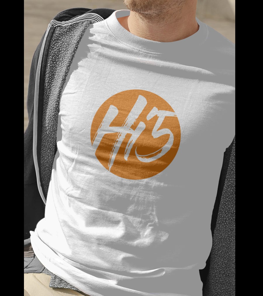 Hi5 Orange Circle Logo Merch T-Shirt