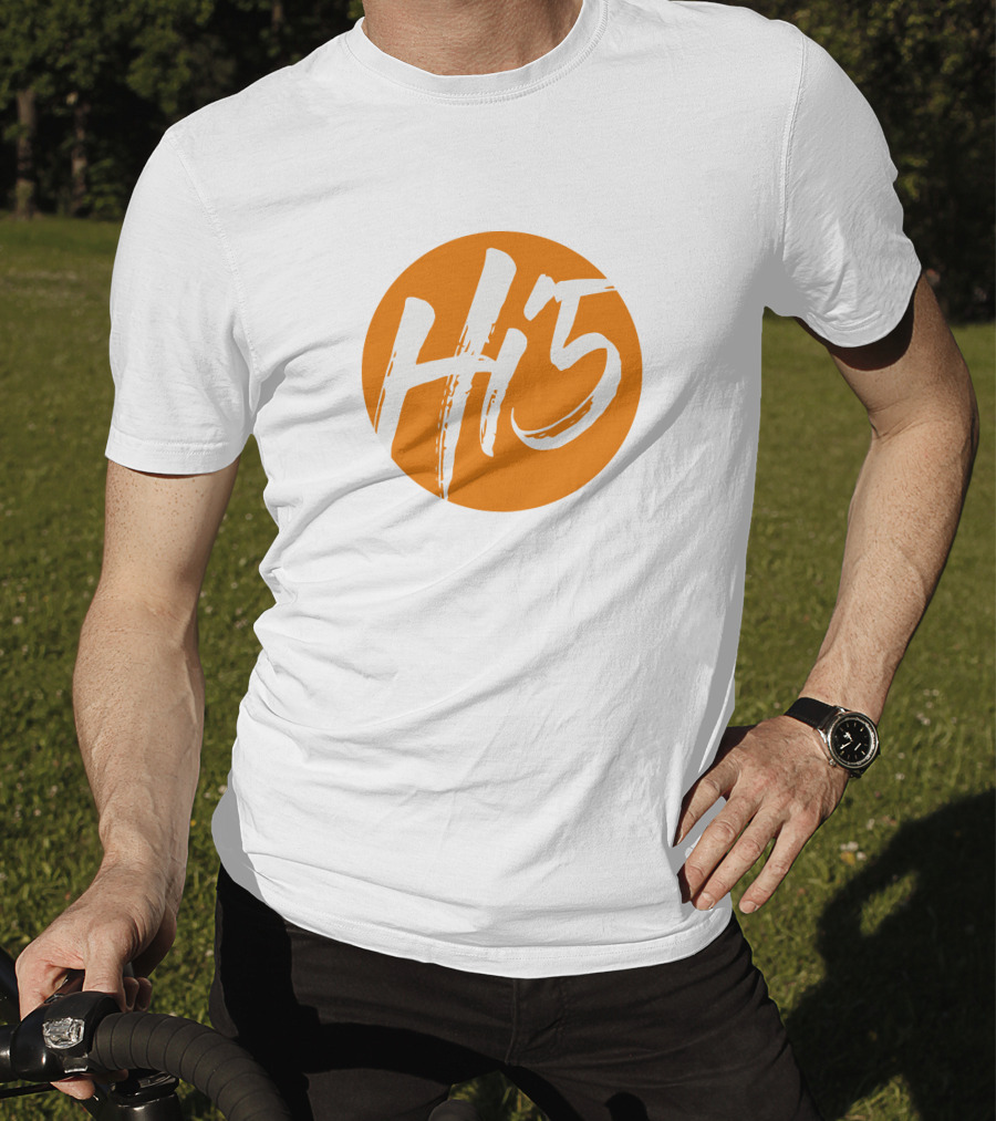 Hi5 Orange Circle Logo Merch T-Shirt