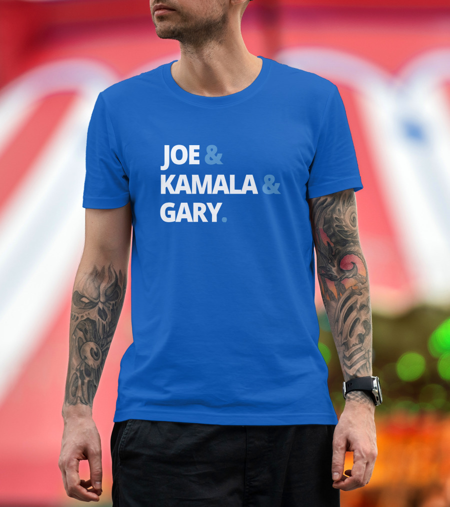 Joe and Kamala and Gary Blue T-Shirt