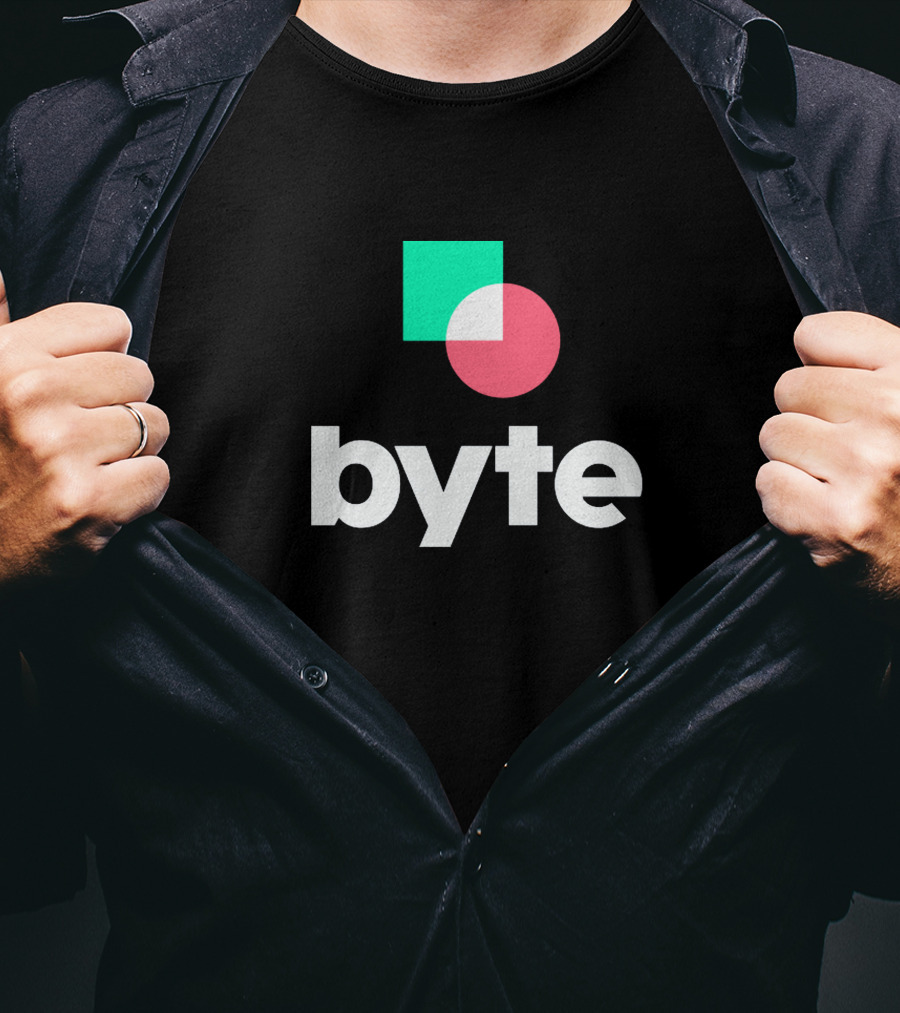 Byte Logo Geometric Shapes T-Shirt